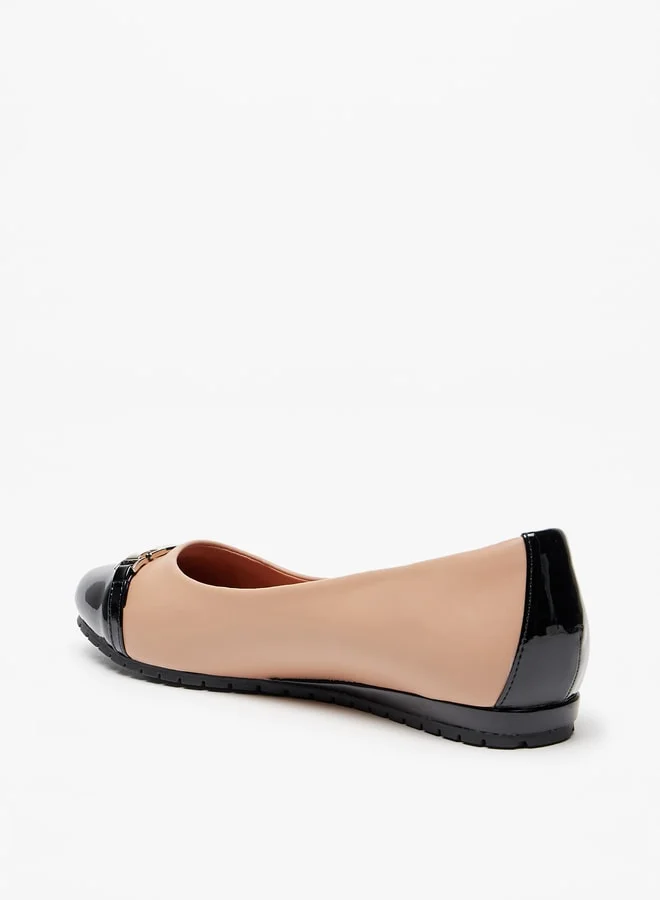 Celeste Women's Panelled Slip-On Round Toe Ballerina Shoes