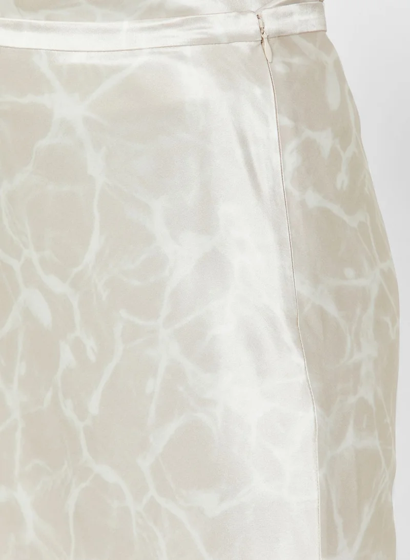 CALVIN KLEIN Printed High Waist Midi Skirt