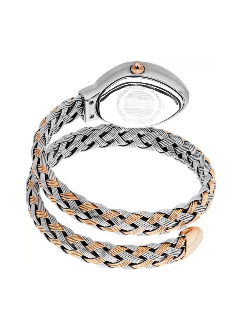 Just Cavalli Women’s Analog Quartz Silver & Rose Gold Stainless Steel Watch JC1L264M0075 - Image 2