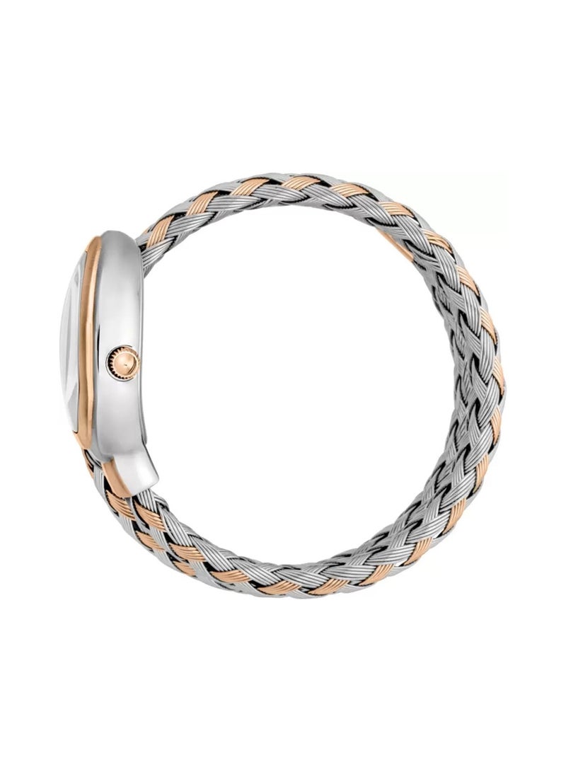 Just Cavalli Women’s Analog Quartz Silver & Rose Gold Stainless Steel Watch JC1L264M0075 - Image 3