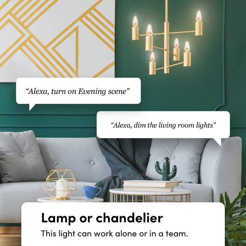 LIFX Candle White to Warm E12, 480 lumens, Wi-Fi Double-Diffuser Smart LED Light Bulb, Tunable White, Dimmable, No Bridge Required, Compatible with Alexa, Hey Google, Apple HomeKit. - Image 5