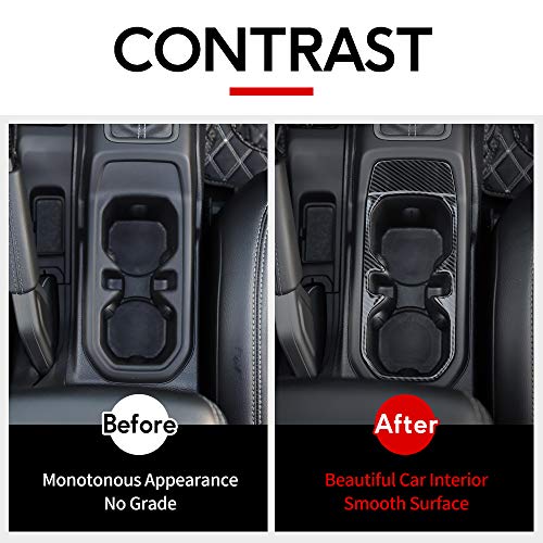 CheroCar Cup Holder Cover Frame Trim for Jeep wangler JL JLU 2018-2020, for Jeep Gladiator JT 2020 (Carbon Fiber) - Image 2