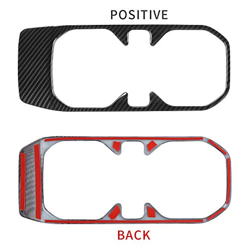 CheroCar Cup Holder Cover Frame Trim for Jeep wangler JL JLU 2018-2020, for Jeep Gladiator JT 2020 (Carbon Fiber) - Image 5