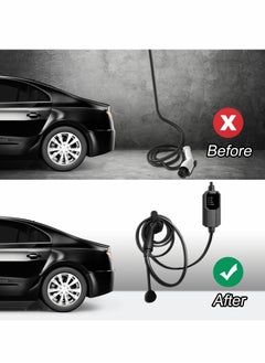 Excefore EV Charger Holder, ABS Waterproof Wall-Mount Electric Vehicle Charging Nozzle Plug Holster & Cable Hook with Screws for All SAE J1772 Electric Cars Connector  - Image 5