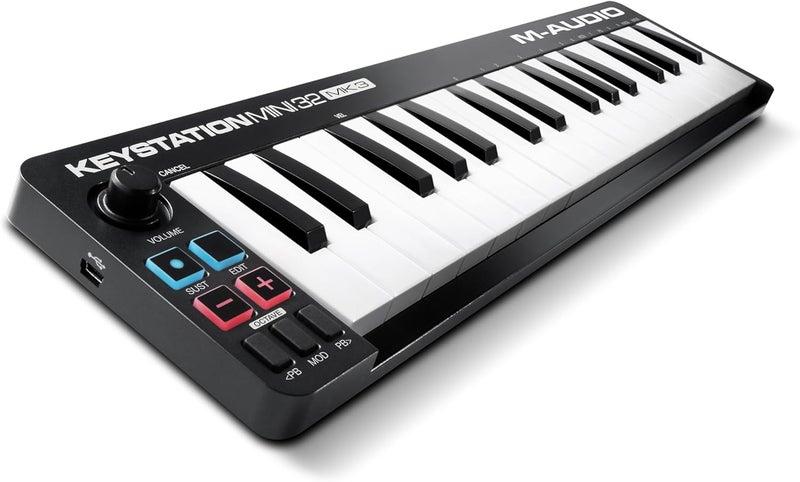 M-Audio Keystation Mini 32 Mk3 Ultra Portable Mini Usb Midi Keyboard Controller With Protools First M Audio Edition And Xpand 2 By Air Music Tech - Image 1