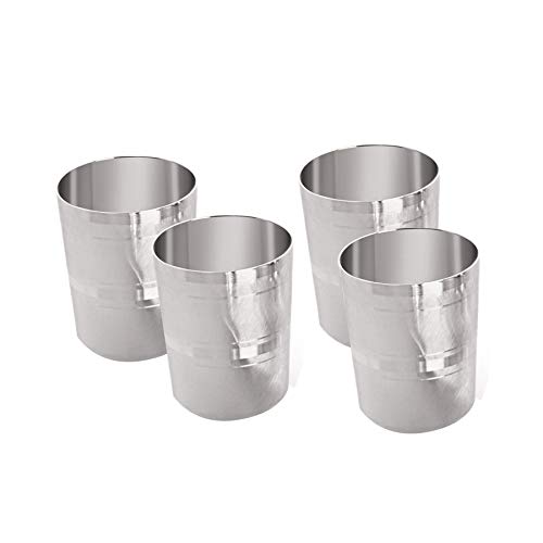 neelam Stainless Steel 7 22 Gauge Diamond Amrapali Design Delux Glass 400 ml Set of 4 Elegant and Durable Drinking Glass for Water Juices and Beverages Ideal for Daily Use Parties