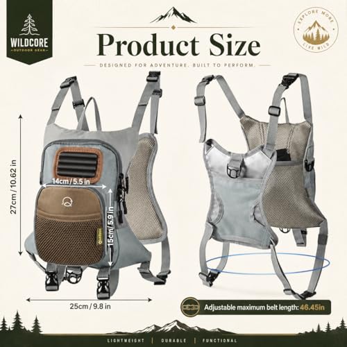 Qiullen Fly Fishing Chest Pack with Rear Load Distribution System Lightweight Wading Fishing Gear Bag with QuickAccess Storage for Trout Fishing Creek FishingOutdoor Anglers - Image 3