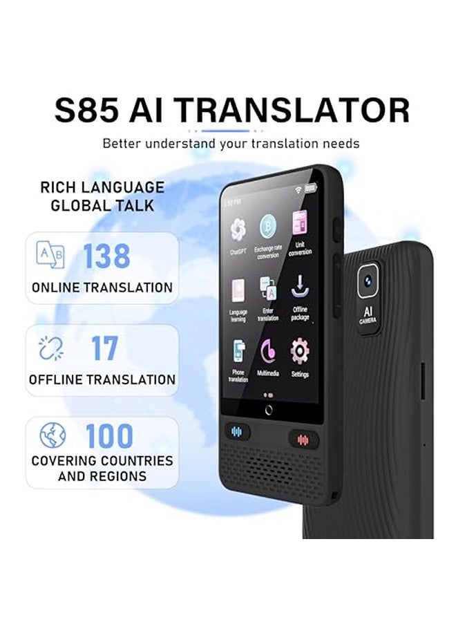 سكاي تاتش جهاز ترجمة فورية – يدعم 138 لغة، ترجمة صوتية، ترجمة بدون إنترنت، ترجمة عبر الصور، مدعوم بتقنية الذكاء الاصطناعي (ChatGPT)، مترجم محمول مثالي للسفر، الأعمال، والتعلم. - Image 2
