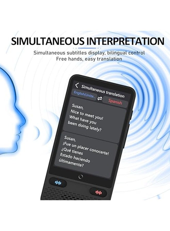 سكاي تاتش جهاز ترجمة فورية – يدعم 138 لغة، ترجمة صوتية، ترجمة بدون إنترنت، ترجمة عبر الصور، مدعوم بتقنية الذكاء الاصطناعي (ChatGPT)، مترجم محمول مثالي للسفر، الأعمال، والتعلم. - Image 5