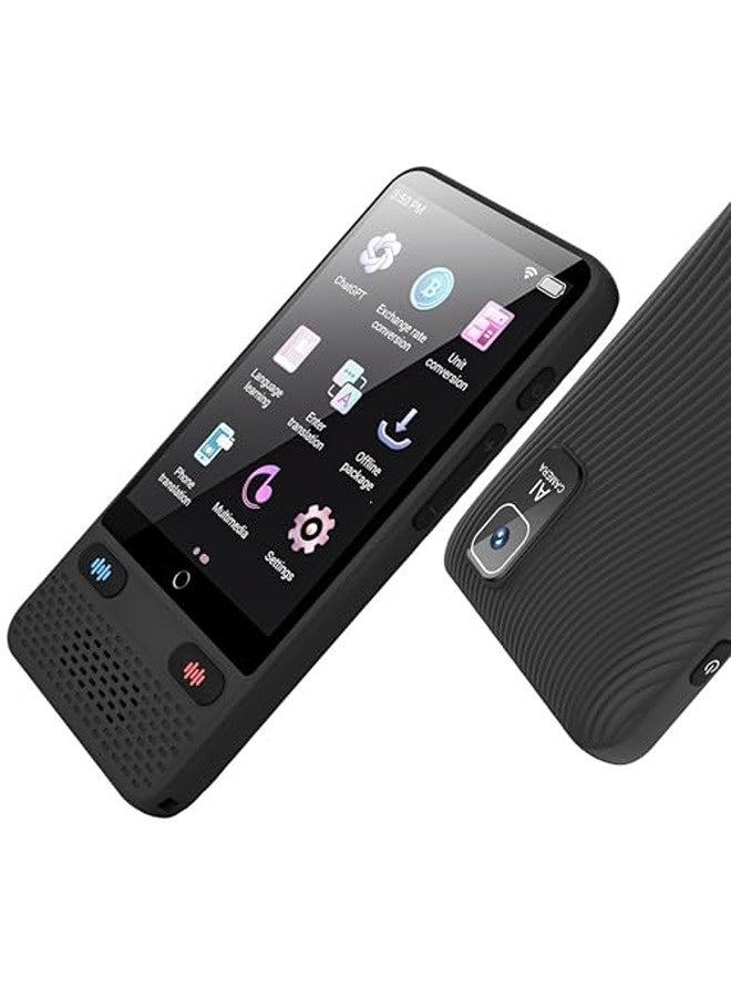 سكاي تاتش جهاز ترجمة فورية – يدعم 138 لغة، ترجمة صوتية، ترجمة بدون إنترنت، ترجمة عبر الصور، مدعوم بتقنية الذكاء الاصطناعي (ChatGPT)، مترجم محمول مثالي للسفر، الأعمال، والتعلم. - Image 1