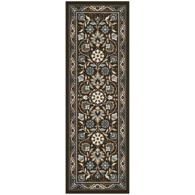 Maples Rugs Florence Runner Rug Non Slip Washable Hallway Entry Carpet [Made in USA], 2 x 6, Coffee Brown - Image 1