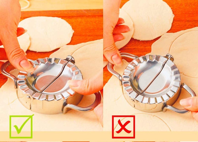 SVShoperzone Stainless Steel Dumpling MakerMomos Maker Dough Pres Mould Wrapper Dough Cutter for Kitchen Making Tools 1 Piece - Image 5