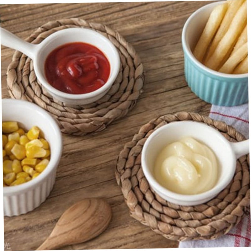 White Ceramic Sauce Dishes 4pcs Food Grade Dipping Cups For Appetizers Home Restaurant Use - Image 5