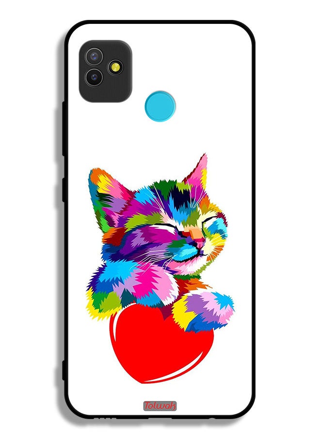 Tolwak - Tecno Pop 5 Protective Case Cover Colourful Kitten - Image 1