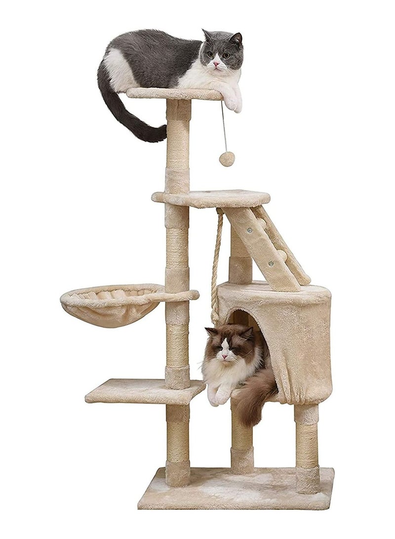 شجرة قطط مع أرجوحة وسلّم متعددة الوظائف للمتعة - Image 1