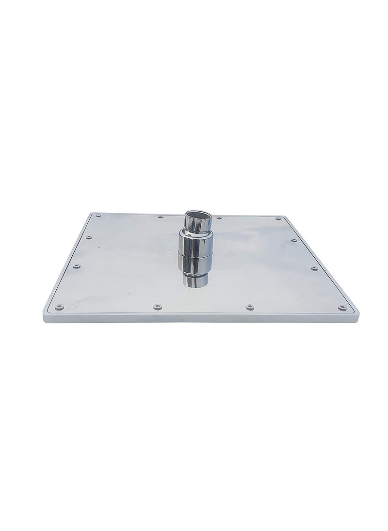 Aquieen Aquieen Stainless Steel Overhead Shower with Rubbit Cleaning System 16x16 Inches Square Design WallMounted Luxury Shower System Chrome Finish Contemporary Bathroom Fixture  - Image 3