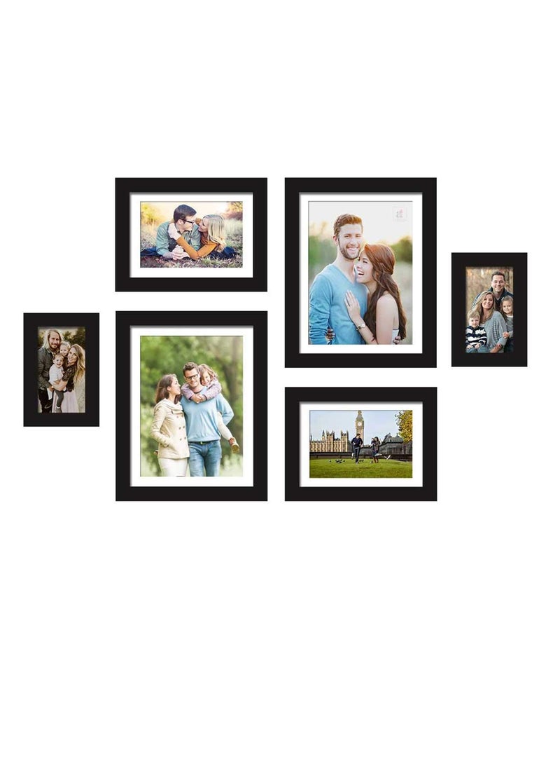 Art Street Art Street Set of 6 Black Wall Photo Frame, Picture Frame for Home Decor (Size - 4x6, 6x8, 8x10)  - Image 2