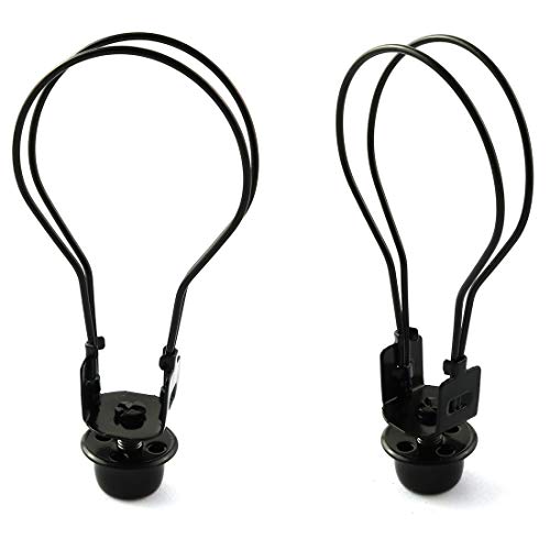 DZS Elec Black Round Light Bulb Holder with Lamp Shade Attaching Finial DIY Lighting Accessories Clip On Lampshade Adapter for Lighting Fittings - Image 5