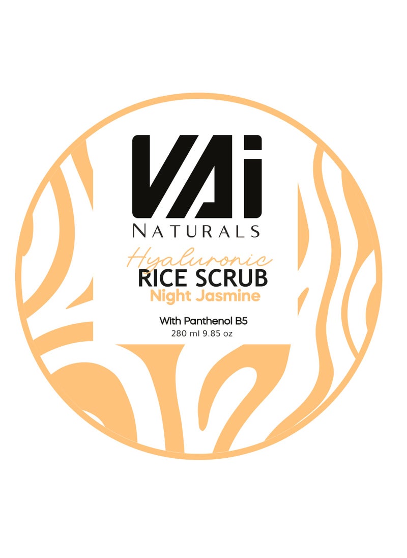 VAI Naturals VAI Naturals Night Jasmine Rice Scrub with Panthenol B5 - Exfoliating Facial Scrub, 280ml  - Image 3