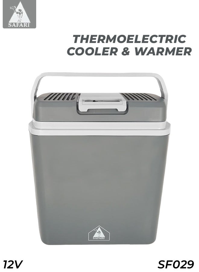 سفاري مبرد ومدفئ حراري سفاري SF029 بجهد 12 فولت - ثلاجة سيارة محمولة بوظيفة مزدوجة وسخان طعام للسفر والتخييم والنزهات والاستخدامات الخارجية، هيكل خفيف الوزن من مادة ABS مع قفل للمقبض، وضع توفير الطاقة وتشغيل منخفض الضوضاء، أبعاد 44 × 40 سم، الوزن الصافي 3.7 كجم. - Image 1