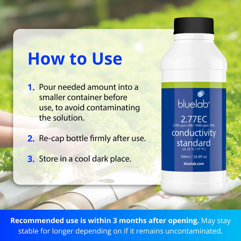 bluelab 732901 2.77EC Conductivity Solution, 500 milliliters Industrial-Products, Clear - Image 4