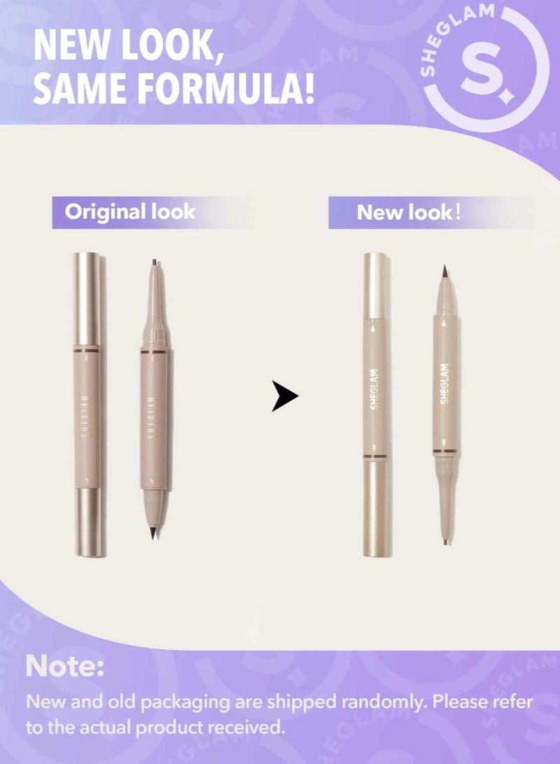 شيجلام Brows On Demand قلم حواجب 2 في 1 - 0.5 جرام/ 0.35 مل - Image 4
