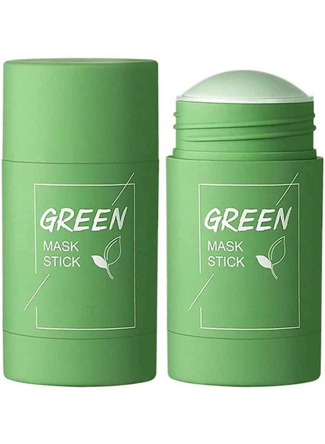CELLEBII® Green Tea Purifying Clay Stick Mask Oil Control Anti-Acne Eggplant Solid Fine, Portable Cleansing Mask Mud Apply Mask, Green Tea Facial Detox Mud Mask (Green Tea) 40 g - Image 1
