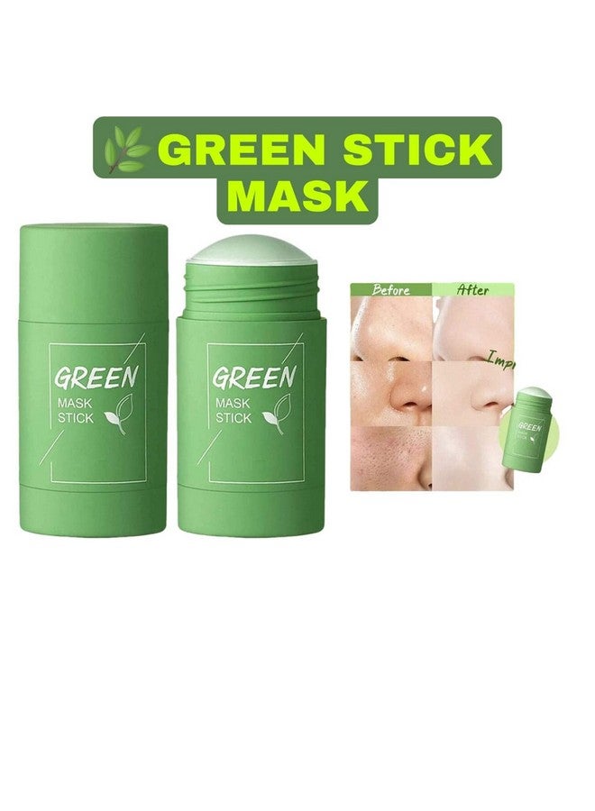 CELLEBII® Green Tea Purifying Clay Stick Mask Oil Control Anti-Acne Eggplant Solid Fine, Portable Cleansing Mask Mud Apply Mask, Green Tea Facial Detox Mud Mask (Green Tea) 40 g - Image 4