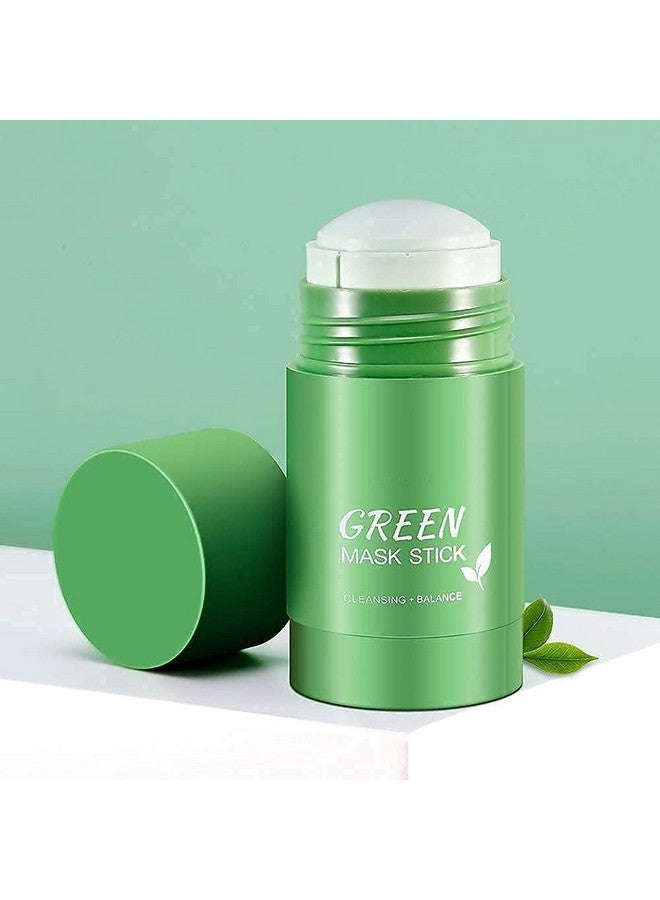 CELLEBII® Green Tea Purifying Clay Stick Mask Oil Control Anti-Acne Eggplant Solid Fine, Portable Cleansing Mask Mud Apply Mask, Green Tea Facial Detox Mud Mask (Green Tea) 40 g - Image 3