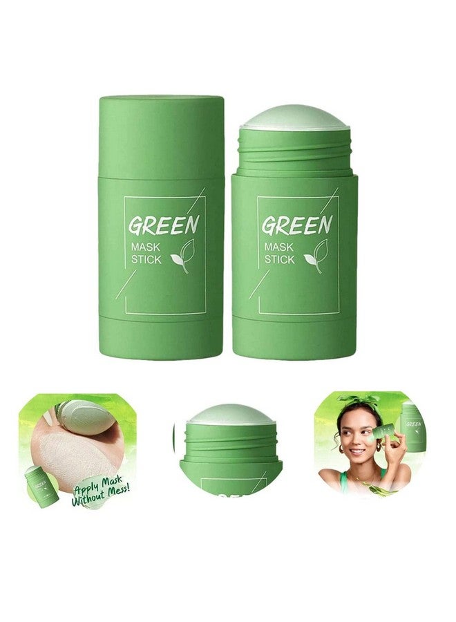 CELLEBII® Green Tea Purifying Clay Stick Mask Oil Control Anti-Acne Eggplant Solid Fine, Portable Cleansing Mask Mud Apply Mask, Green Tea Facial Detox Mud Mask (Green Tea) 40 g - Image 2