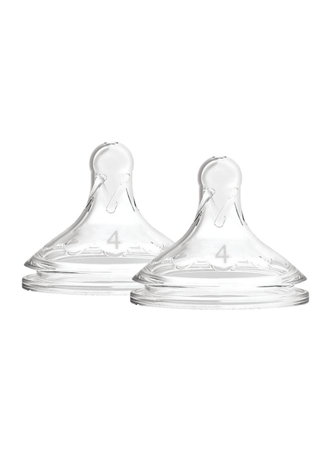 دكتور براونز حلمة سيليكون مستوى 4 W-N خيارات+ مضادة للمغص، عبوة 2 - Image 1