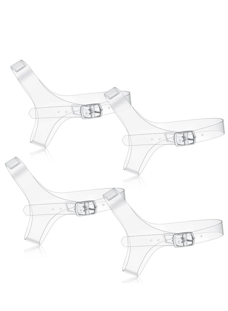 KASTWAVE 2 Pairs Shoe Straps for Heels Detachable Shoe Straps for Heels Clear Shoe Belt Ankle Strap Women's Transparent Detachable Laces Anti Loose Shoelace Accessories for Holding Loose High Heel - Image 1