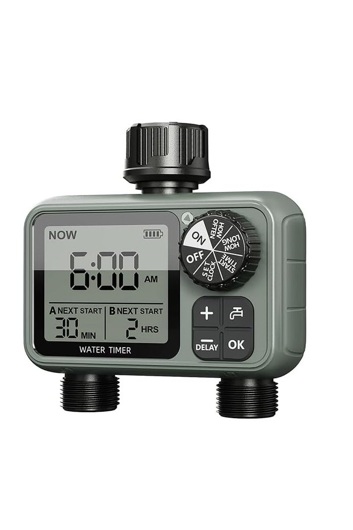Egardenkart Egardenkart Water Timer for Garden Hose - Multifunctional Sprinkler Timer for Automatic Irrigation System | Hose Timer | Waterproof Irrigation Timer,Dual Outlet - Image 1