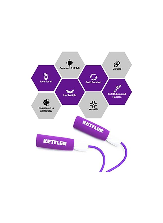 KETTLER Jump Rope, German Technology-Powered Tangle-Free Skipping Rope With Compact Design, Ergonomic Handles For Men And Women, Ideal For Speed Jumping, Boxing, Cardio Endurance & More. - Image 2