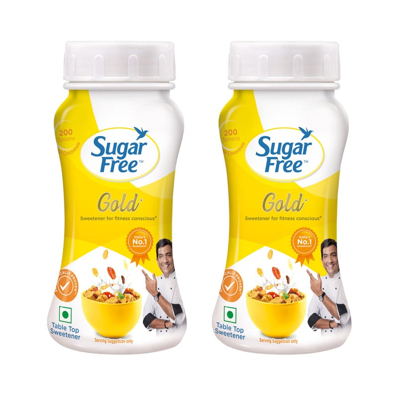 Sugar Free Gold, 100g, Jar (Pack of 2)| Equivalent to Sweetness from 2kg Sugar| India's No.1 Sweetner| Sweet like Sugar with Low Calories| Scientifically Proven & Tested - Image 3