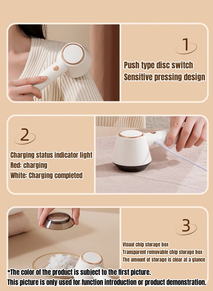 CHIGO New Electric Hair Ball Trimmer Household Rechargeable Clothing Hair Ball Remover Portable Fabric Shaver Endurance USB Charging Lint Remover Fuzz Shaver With One Spare Blade - Image 5