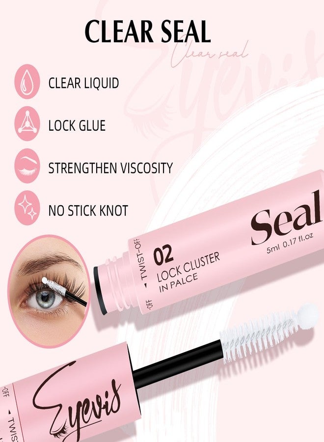 EYEVIS Lash Bond and Seal 10ML Waterproof Lash Cluster Glue Lash Seal 2-in-1 Lash Glue for Eyelash Clusters Long-Lasting for DIY Lash Extensions at Home(Black Bond and Clear Seal,10ML) - Image 4