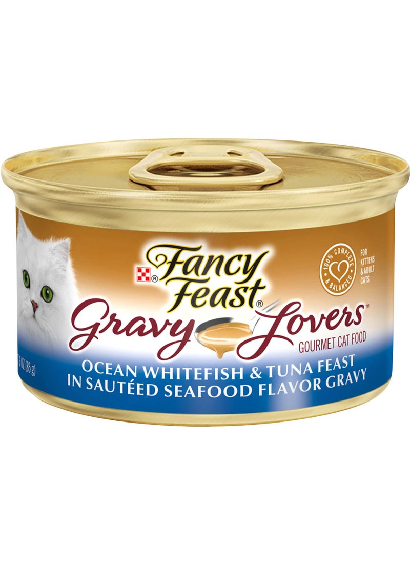 Purina Fancy Feast - Gravy Lovers Ocean Whitefish & Tuna Feast In Sauteed Seafood Flavour Gravy 85G - Image 1