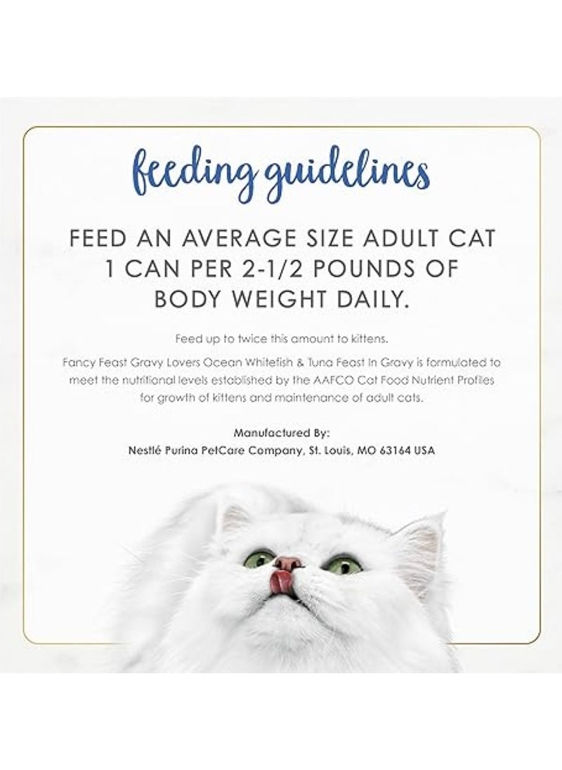 Purina Fancy Feast - Gravy Lovers Ocean Whitefish & Tuna Feast In Sauteed Seafood Flavour Gravy 85G - Image 1