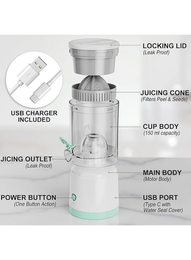 Citrus Orange Juicer, Cordless Fruit Juicer, Portable Design, USB Charging, Orange/Lemon/Grape Juice, Suitable for Restaurant/Kitchen  - Image 3