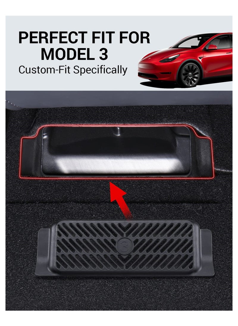 SYOSI Backseat Air Vent Cover for Tesla Model 3, Rear Under Seat Air Condition Outlet Grille Protector, Compatible with 2016-2023 Model 3, Air Flow Vent Grille Protection, 2 Pack  - Image 2