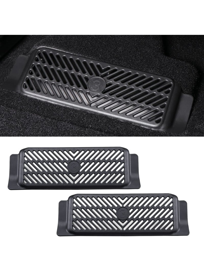SYOSI Backseat Air Vent Cover for Tesla Model 3, Rear Under Seat Air Condition Outlet Grille Protector, Compatible with 2016-2023 Model 3, Air Flow Vent Grille Protection, 2 Pack  - Image 1