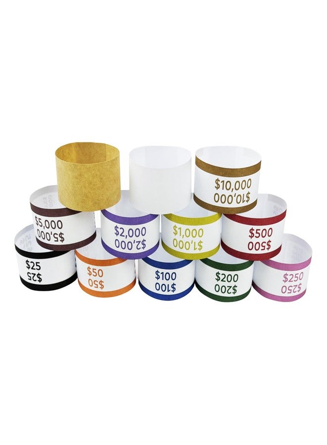 Homrelaxy 600pcs Money Bands for Cash - Self-Adhesive Money Wrappers for Bills, Currency Straps in 12 ABA Standard Colors, Ideal for Banks, Restaurants, and Businesses to Organize Cash - Image 3