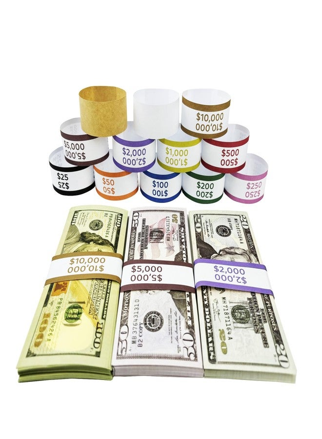 Homrelaxy 600pcs Money Bands for Cash - Self-Adhesive Money Wrappers for Bills, Currency Straps in 12 ABA Standard Colors, Ideal for Banks, Restaurants, and Businesses to Organize Cash - Image 4