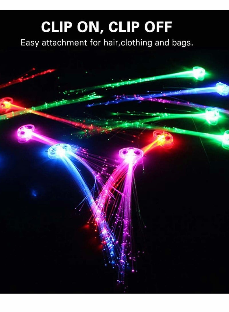 Generic LED Lights Hair, 12 Pcs Light-Up Fiber Optic LED Hair Barrettes flashing led Light Up Toys  - Image 3