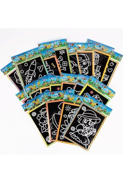 Generic 20 Pictures Children Scratch DIY Other Side Coloring and Painting For early Education for kids.  - Image 1