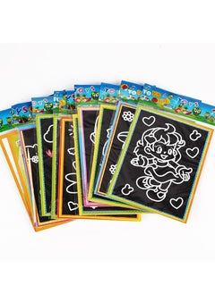 Generic 20 Pictures Children Scratch DIY Other Side Coloring and Painting For early Education for kids.  - Image 3