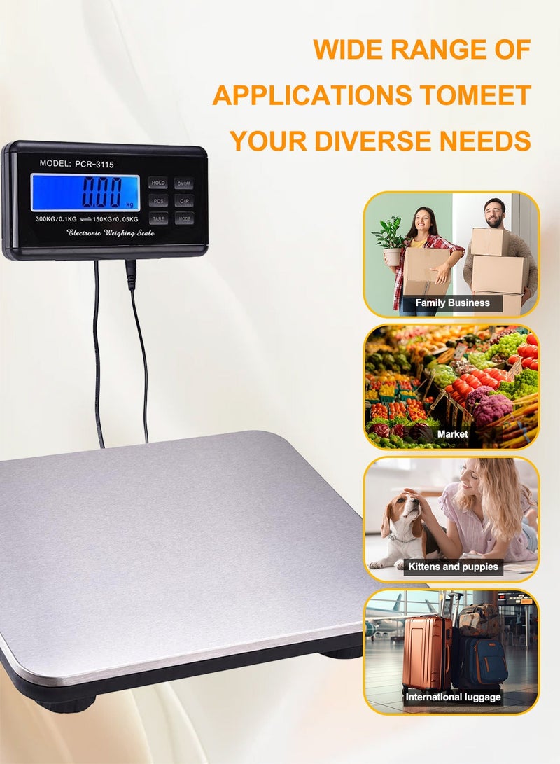 Kidle Shipping Scale Postal Scales For Shipping Packages Scale 300kg/660lb Heavy Duty Postal Scale for Packages Duty Mail Business, Packages, Luggage, Home Use - Image 2