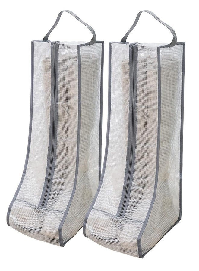 Fazhongfa Travel Bags for Luggage Packing, Clear Stackable Storage Dust Waterproof Shoe Bags in Closet 2 Set Hanging Bags (Clear Gray-Thigh Boot) - Image 1
