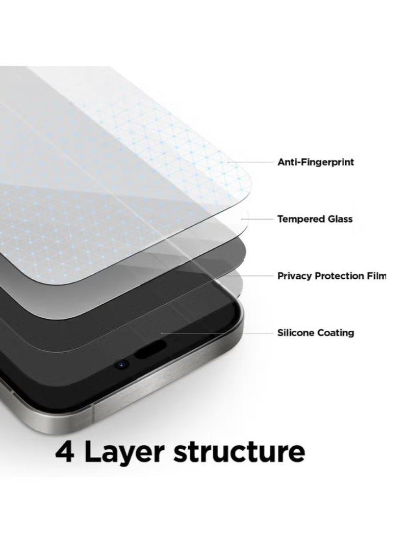 أوريجنال واقي شاشة الخصوصية لهاتف سامسونج جالاكسي S24 بلس - زجاج مقسّى مضاد للكهرباء الساكنة مع خصوصية ESD، صلابة 9H، مضاد للتجسس، مقاوم للغبار، ملمس فائق النعومة - Image 3